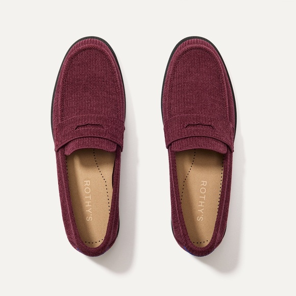 Rothy's Shoes - Rothy's The ReVelvet™ Penny Loafer - ReVelvet™ Syrah Size 8